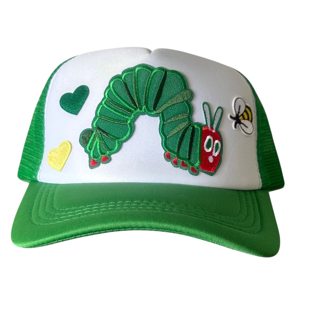 Green Caterpillar Adult Trucker Hat